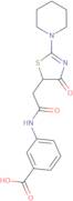 3-{2-[4-Oxo-2-(piperidin-1-yl)-4,5-dihydro-1,3-thiazol-5-yl]acetamido}benzoic acid