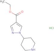 Ethyl 1-(piperidin-4-yl)-1H-pyrazole-4-carboxylate hydrochloride