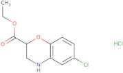 Ethyl 6-chloro-3,4-dihydro-2H-1,4-benzoxazine-2-carboxylate hydrochloride