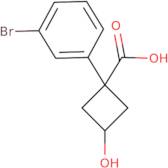 1-(3-Bromophenyl)-3-hydroxycyclobutane-1-carboxylic acid