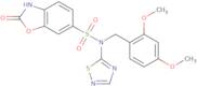 N-(2,4-dimethoxybenzyl)-2-oxo-N-(1,2,4-thiadiazol-5-yl)-2,3-dihydrobenzo[d]oxazole-6-sulfonamide