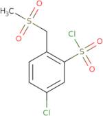 5-Chloro-2-(methanesulfonylmethyl)benzene-1-sulfonyl chloride