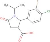 2-(4-Chloro-3-fluorophenyl)-5-oxo-1-(propan-2-yl)pyrrolidine-3-carboxylic acid