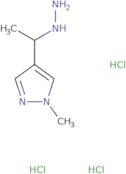 4-(1-Hydrazinylethyl)-1-methyl-1H-pyrazole trihydrochloride