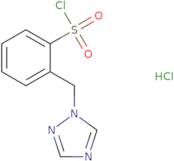 2-(1H-1,2,4-Triazol-1-ylmethyl)benzene-1-sulfonyl chloride hydrochloride