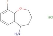 9-Fluoro-2,3,4,5-tetrahydro-1-benzoxepin-5-amine hydrochloride