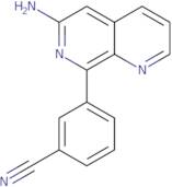 3-(6-Amino-1,7-naphthyridin-8-yl)benzonitrile