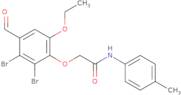 2-(2,3-Dibromo-6-ethoxy-4-formylphenoxy)-N-(4-methylphenyl)acetamide