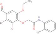 2-(2,3-Dibromo-6-ethoxy-4-formylphenoxy)-N-(2-methylphenyl)acetamide