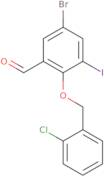 5-Bromo-2-[(2-chlorobenzyl)oxy]-3-iodobenzaldehyde