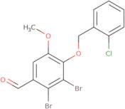 2,3-Dibromo-4-[(2-chlorobenzyl)oxy]-5-methoxybenzaldehyde