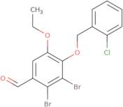 2,3-Dibromo-4-[(2-chlorobenzyl)oxy]-5-ethoxybenzaldehyde