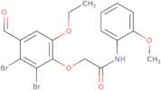 2-(2,3-Dibromo-6-ethoxy-4-formylphenoxy)-N-(2-methoxyphenyl)acetamide