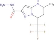 5-Methyl-7-(perfluoroethyl)-4,5,6,7-tetrahydropyrazolo[1,5-a]pyrimidine-2-carbohydrazide