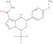 5-(4-Methoxyphenyl)-7-(trifluoromethyl)-4,5,6,7-tetrahydropyrazolo[1,5-a]pyrimidine-3-carbohydrazi…