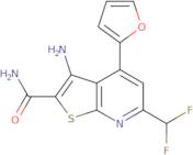 3-Amino-6-(difluoromethyl)-4-(furan-2-yl)thieno[2,3-b]pyridine-2-carboxamide