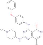 8-Bromo-2-((1-methylpiperidin-4-yl)amino)-4-((4-phenoxyphenyl)amino)pyrido[4,3-D]pyrimidin-5(6H)-one