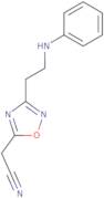2-{3-[2-(Phenylamino)ethyl]-1,2,4-oxadiazol-5-yl}acetonitrile