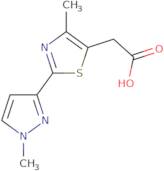 2-(4-Methyl-2-(1-methyl-1H-pyrazol-3-yl)thiazol-5-yl)acetic acid