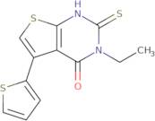 3-Ethyl-2-sulfanyl-5-(thiophen-2-yl)-3H,4H-thieno[2,3-d]pyrimidin-4-one