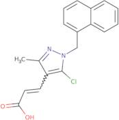 (2E)-3-{5-Chloro-3-methyl-1-[(naphthalen-1-yl)methyl]-1H-pyrazol-4-yl}prop-2-enoic acid