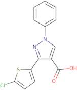 3-(5-Chlorothiophen-2-yl)-1-phenyl-1H-pyrazole-4-carboxylic acid