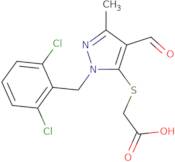 2-({1-[(2,6-Dichlorophenyl)methyl]-4-formyl-3-methyl-1H-pyrazol-5-yl}sulfanyl)acetic acid