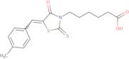 6-[(5Z)-5-[(4-Methylphenyl)methylidene]-4-oxo-2-sulfanylidene-1,3-thiazolidin-3-yl]hexanoic acid