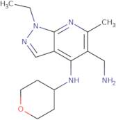 5-(Aminomethyl)-1-ethyl-6-methyl-N-(oxan-4-yl)-1H-pyrazolo[3,4-b]pyridin-4-amine