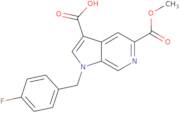 5-(Methoxycarbonyl)-1-(4-fluorobenzyl)-1H-pyrrolo[2,3-c]pyridine-3-carboxylic acid