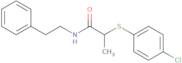 2-(4-chlorophenylthio)-N-(2-phenylethyl)propanamide