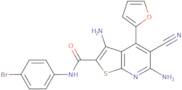 3,6-Diamino-N-(4-bromophenyl)-5-cyano-4-(furan-2-yl)thieno[2,3-b]pyridine-2-carboxamide