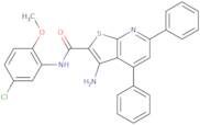 3-Amino-N-(5-chloro-2-methoxyphenyl)-4,6-diphenylthieno[2,3-b]pyridine-2-carboxamide