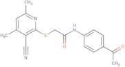 N-(4-Acetyl-phenyl)-2-(3-cyano-4,6-dimethyl-pyridin-2-ylsulfanyl)-acetamide