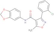 N-benzo[3,4-d]1,3-dioxolen-5-yl(3-(2-chlorophenyl)-5-methylisoxazol-4-yl)formamide