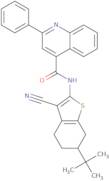 N-(6-tert-Butyl-3-cyano-4,5,6,7-tetrahydro-1-benzothiophen-2-yl)-2-phenylquinoline-4-carboxamide