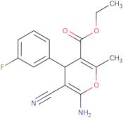 Ethyl 6-amino-5-cyano-4-(3-fluorophenyl)-2-methyl-4H-pyran-3-carboxylate