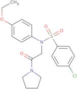 4-Chloro-N-(4-ethoxyphenyl)-N-[2-oxo-2-(pyrrolidin-1-yl)ethyl]benzene-1-sulfonamide