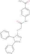 N-(4-Acetylphenyl)-2-[(4-phenyl-5-pyridin-3-yl-1,2,4-triazol-3-yl)sulfanyl]acetamide