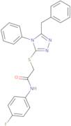 2-[(5-Benzyl-4-phenyl-1,2,4-triazol-3-yl)sulfanyl]-N-(4-fluorophenyl)acetamide