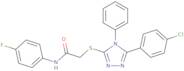 2-{[5-(4-Chlorophenyl)-4-phenyl-4H-1,2,4-triazol-3-yl]sulfanyl}-N-(4-fluorophenyl)acetamide