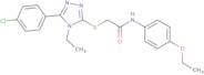 2-{[5-(4-Chlorophenyl)-4-ethyl-4H-1,2,4-triazol-3-yl]sulfanyl}-N-(4-ethoxyphenyl)acetamide