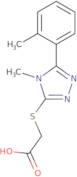 {[4-Methyl-5-(2-methylphenyl)-4H-1,2,4-triazol-3-yl]sulfanyl}acetic acid