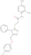 2-[[5-[(4-Chlorophenoxy)methyl]-4-phenyl-1,2,4-triazol-3-yl]sulfanyl]-N-(2,4-dimethylphenyl)acet...