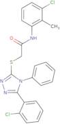 N-(3-Chloro-2-methylphenyl)-2-{[5-(2-chlorophenyl)-4-phenyl-4H-1,2,4-triazol-3-yl]sulfanyl}acetami…