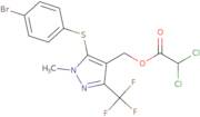 {5-[(4-Bromophenyl)sulfanyl]-1-methyl-3-(trifluoromethyl)-1H-pyrazol-4-yl}methyl 2,2-dichloroaceta…