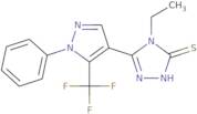 4-Ethyl-5-[1-phenyl-5-(trifluoromethyl)-1H-pyrazol-4-yl]-4H-1,2,4-triazole-3-thiol