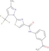 N-(3-Acetylphenyl)-2-[3-methyl-5-(trifluoromethyl)-1H-pyrazol-1-yl]-1,3-thiazole-4-carboxamide