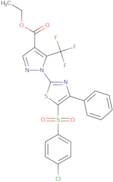 Ethyl 1-[5-(4-chlorophenyl)sulfonyl-4-phenyl-1,3-thiazol-2-yl]-5-(trifluoromethyl)pyrazole-4-carbo…