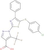 1-[5-(4-Chlorophenyl)sulfanyl-4-phenyl-1,3-thiazol-2-yl]-5-(trifluoromethyl)pyrazole-4-carboxylic …